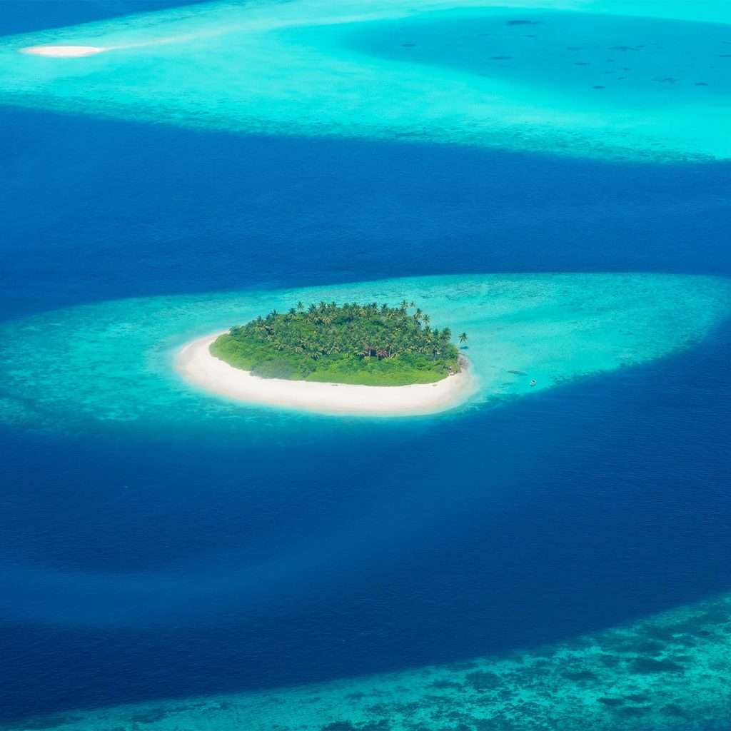 Luxury travel experts | Maldive island arial view