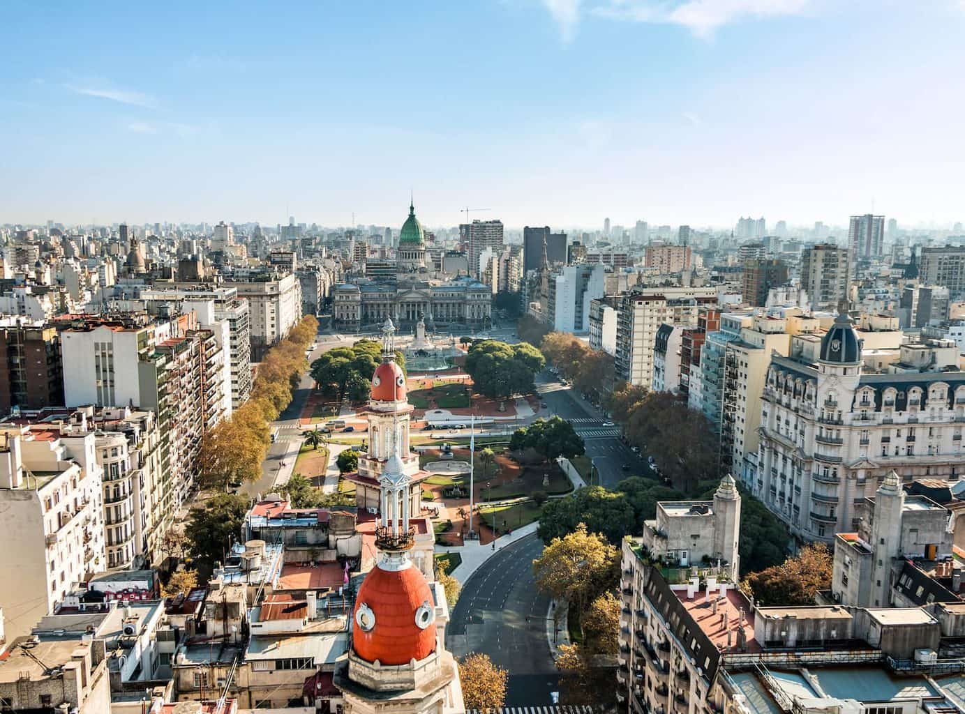 Buenos Aires Argentina Luxury Holidy City arial shot