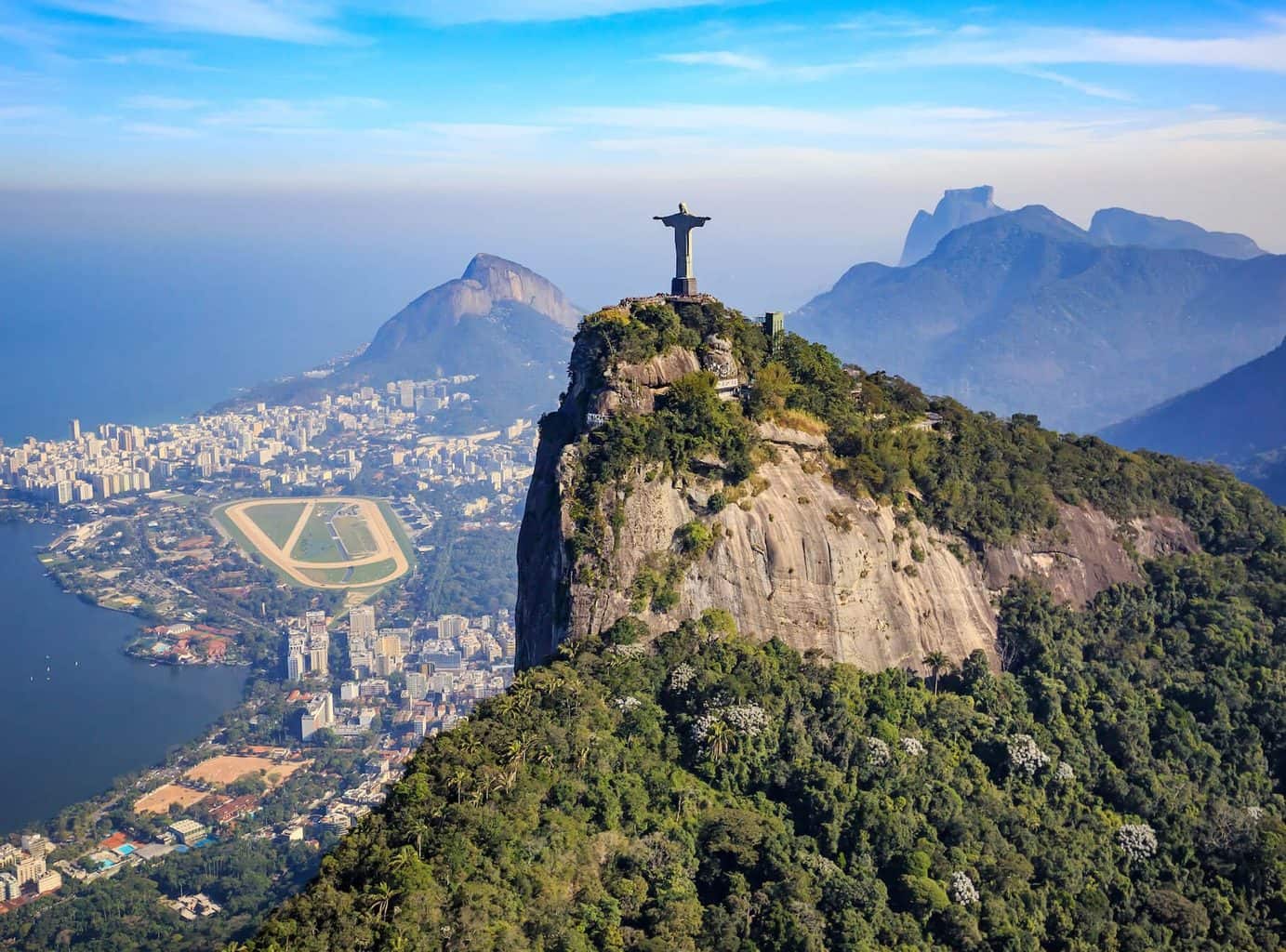 Luxury Holidays to Rio De Janeiro - landscape shot with Christ the Redeemer Statue in view