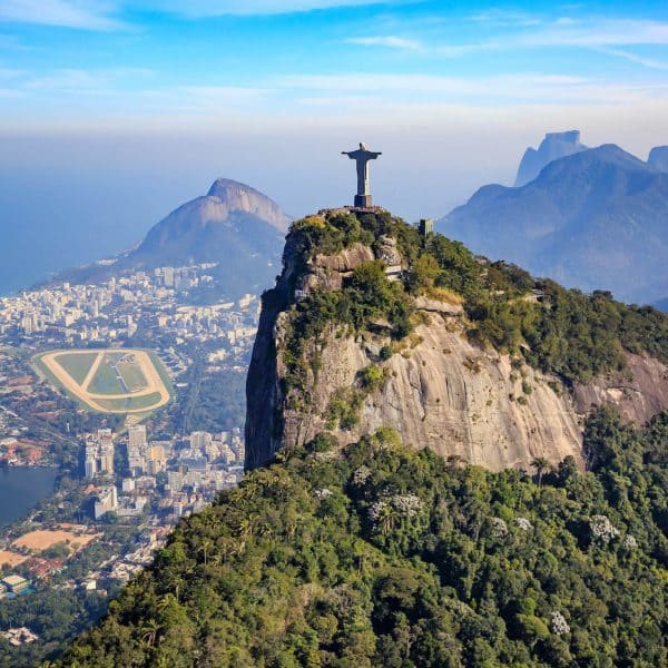 Luxury Holidays to Rio De Janeiro - landscape shot with Christ the Redeemer Statue in view