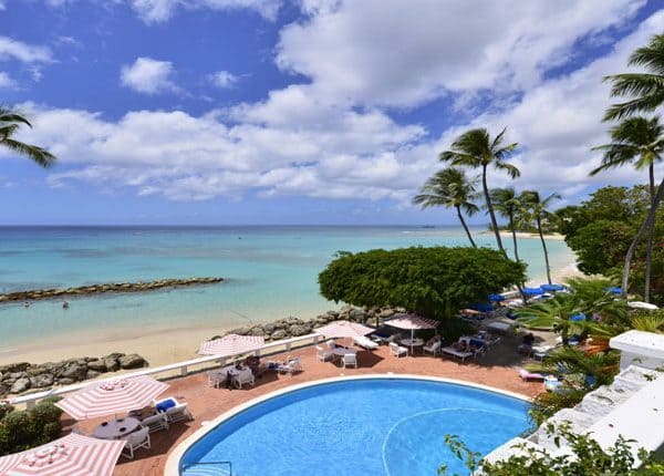 View of the swimming pool at Cobblers Cove in Barbados