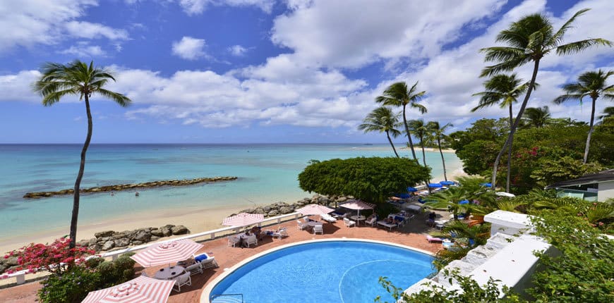 View of the swimming pool at Cobblers Cove in Barbados
