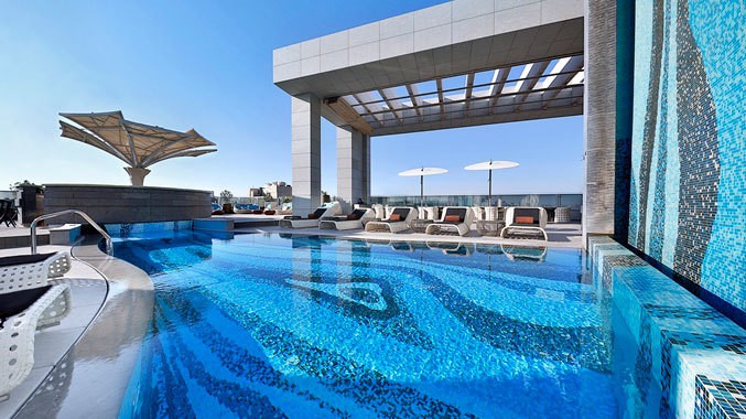Doubletree Hilton Doha pool view