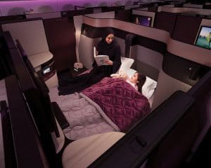 Qatar Airways Business Class Travel Double bed