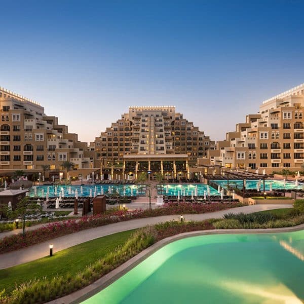 Rixos Bab Dubai Hotel and pool view
