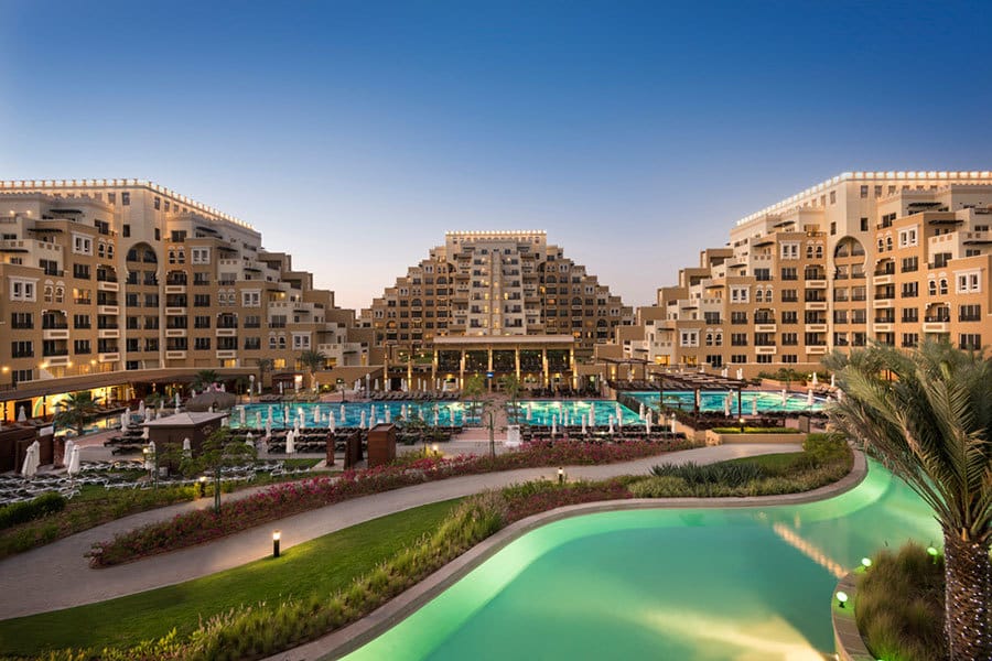 Rixos Bab Dubai Hotel and pool view