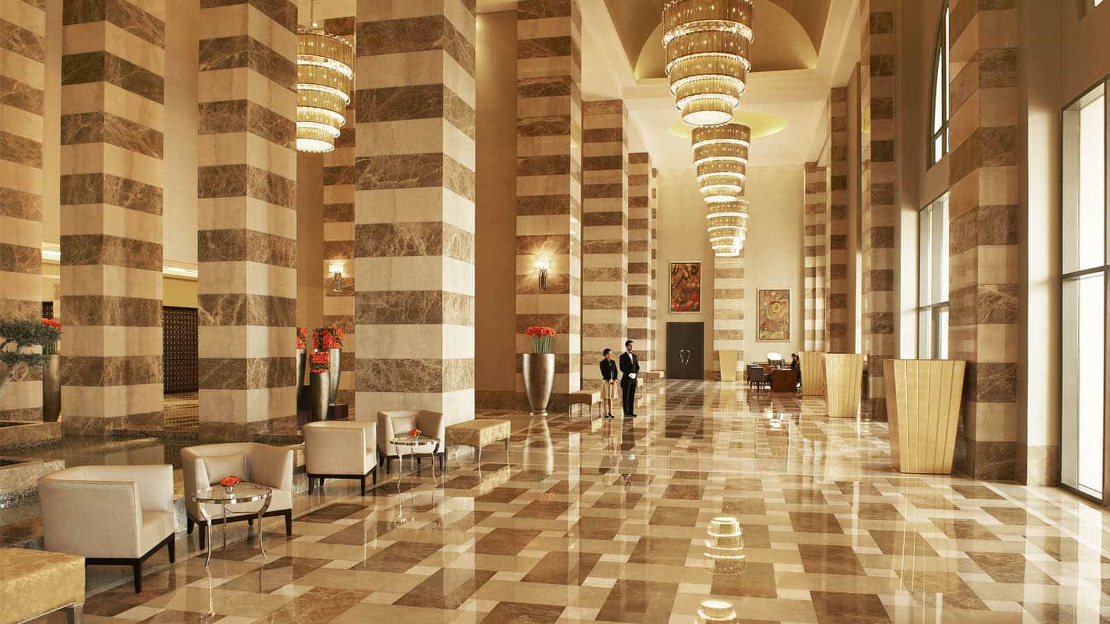 St Regis Doha inside hotel lobby view