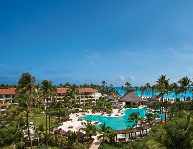 Exterior view of the main swimming pool at Now Larimar Punta Cana