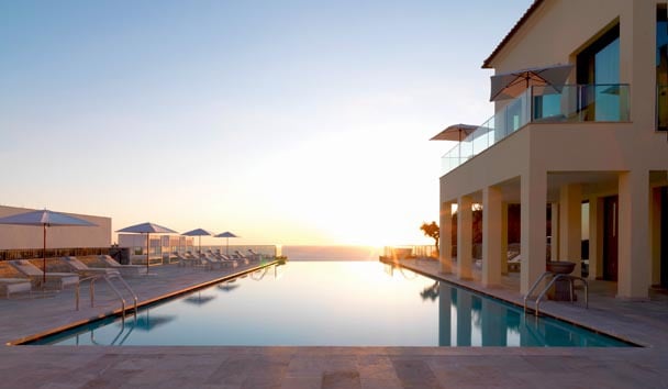 View of the infinity pool at Jumeirah Port Soller in Majorca