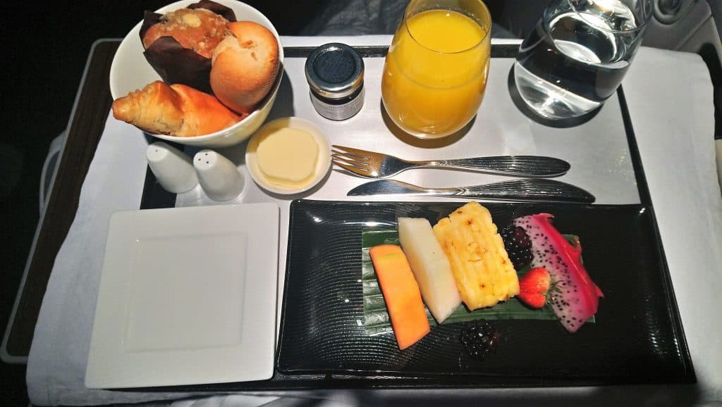The Continental Breakfast on Qatar Airways Business Class