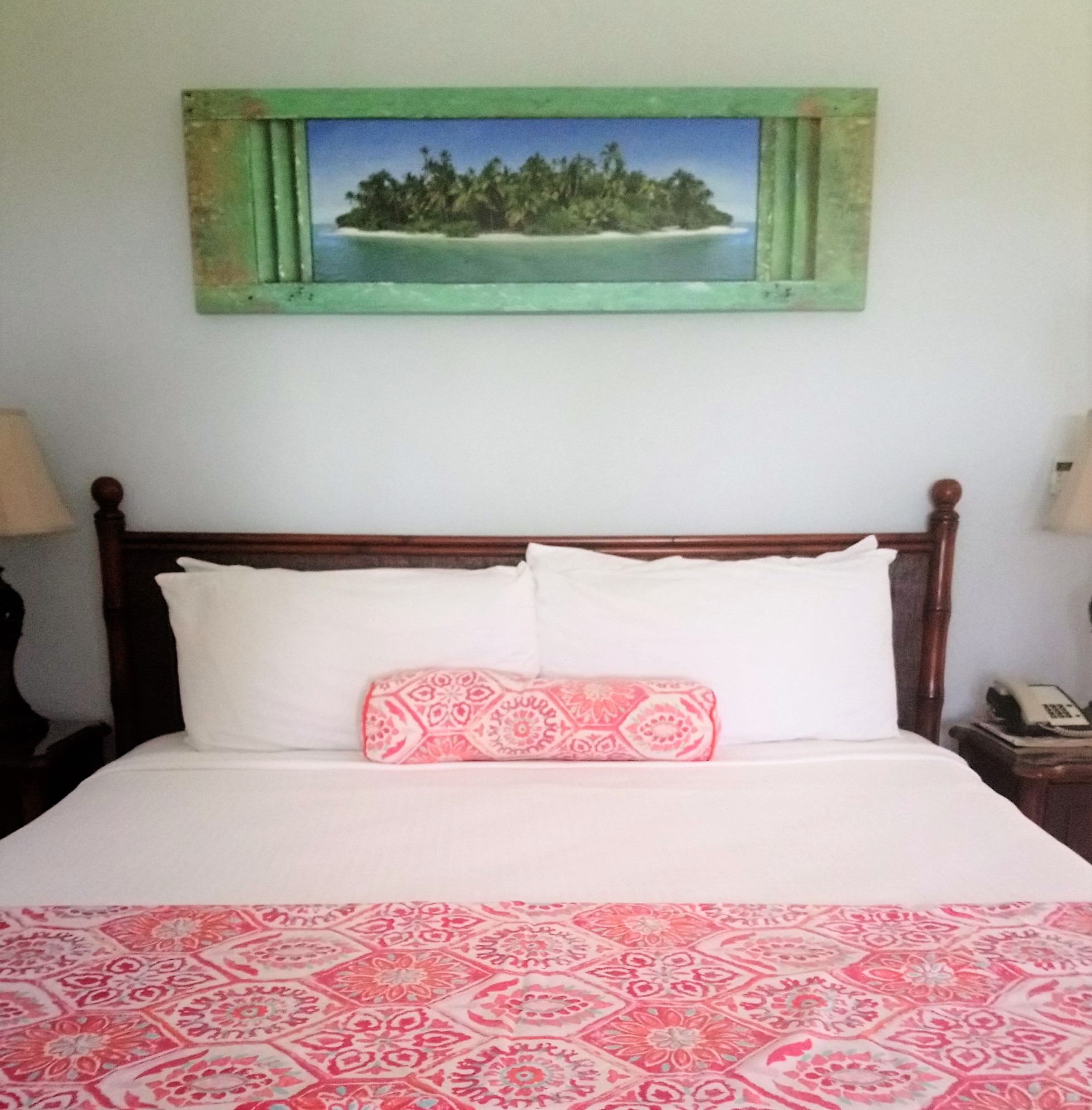 King-size bed in a Waterview Suite at The Verandah Resort Antigua
