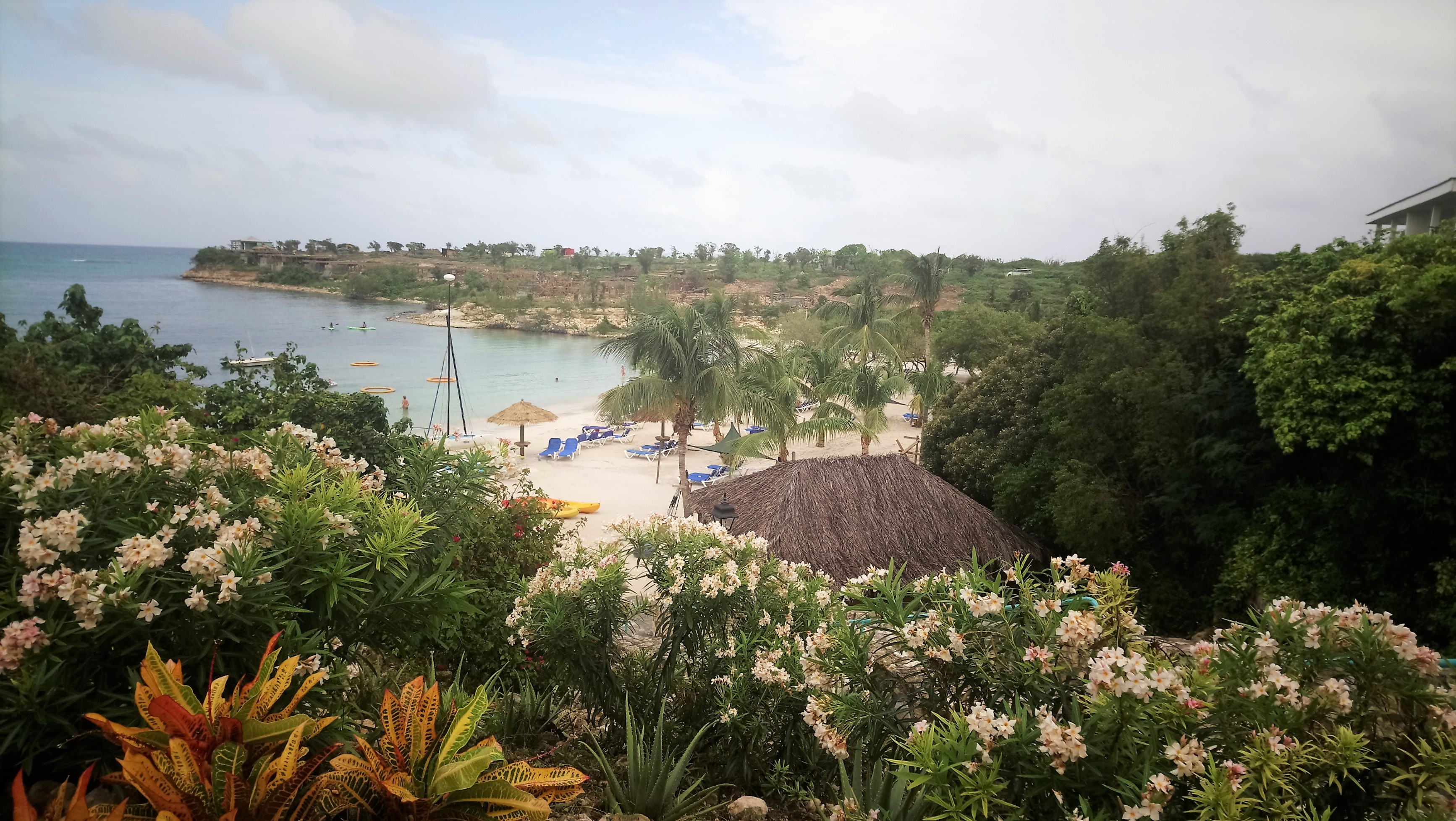 View of Lover's Beach from a Waterview Suite at The Verandah Resort Antigua