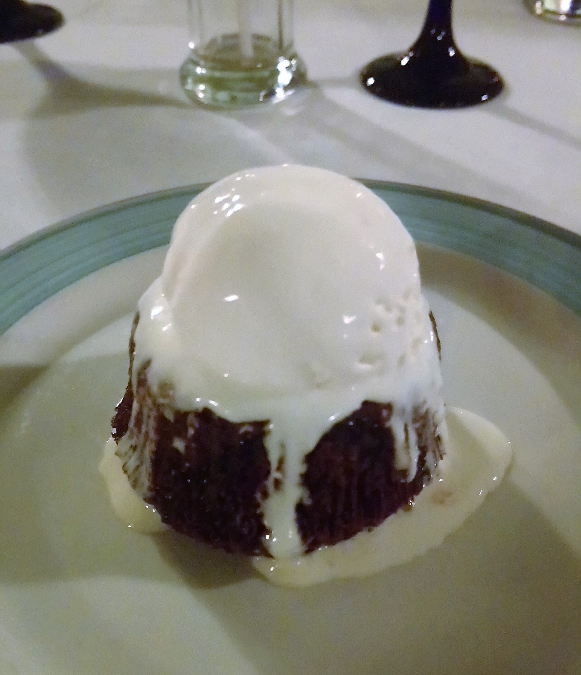 Hot Chocolate Melt Pudding Dessert at Nicole's Restaurant in The Verandah Resort Antigua