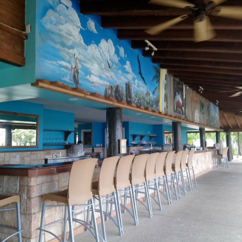 The Common Bar near the main pool at The Verandah Resort Antigua
