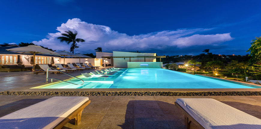 Pool view of the Calabash Hotel in Grenada