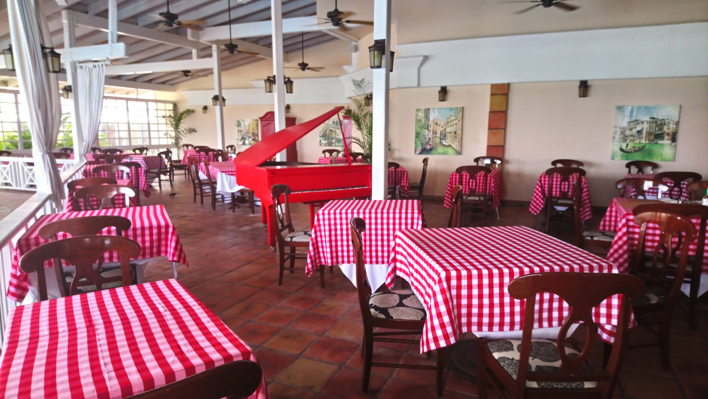 Interior of Chef Pietro's Restaurant at Pineapple Beach Club Antigua