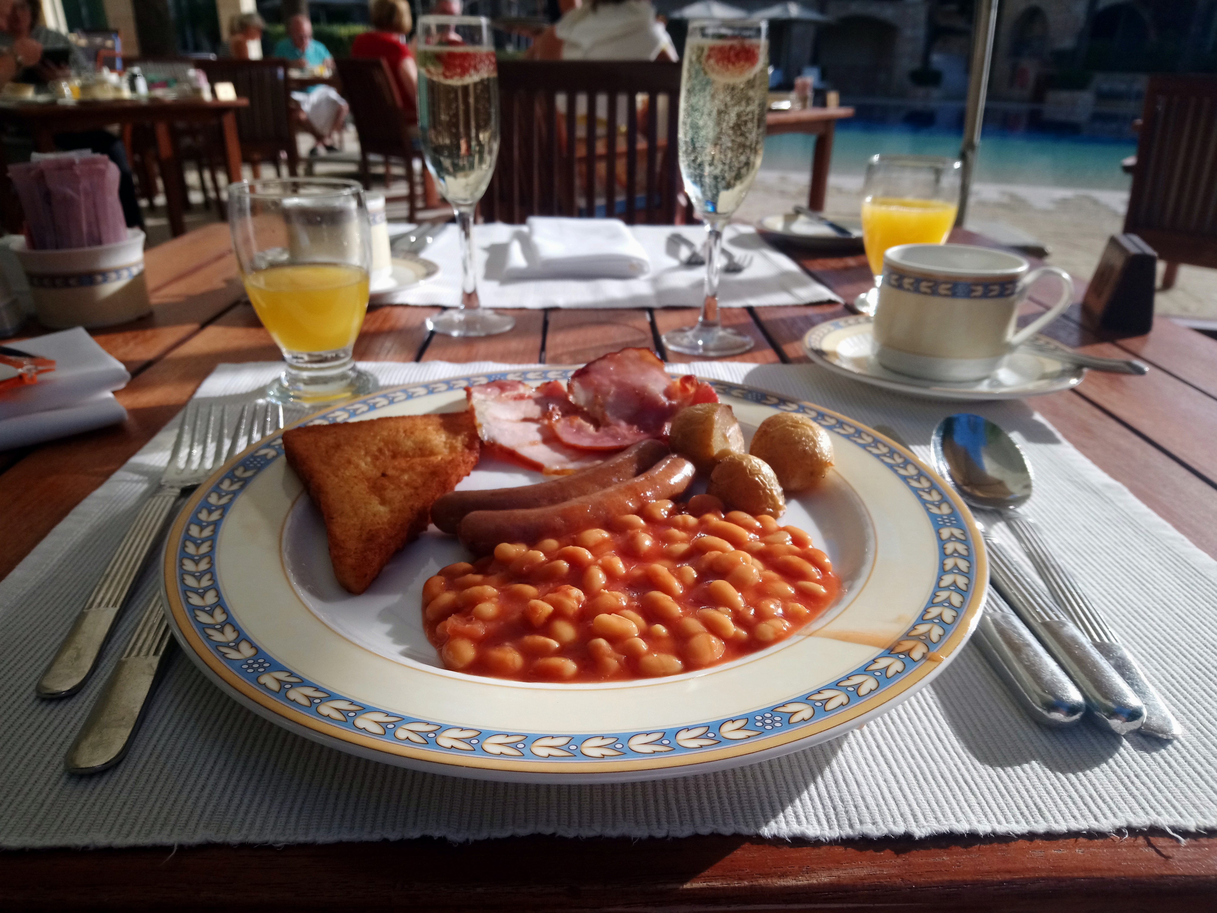 Cooked Breakfast at Bacchus Restaurant in Columbia Beach Resort, Cyprus
