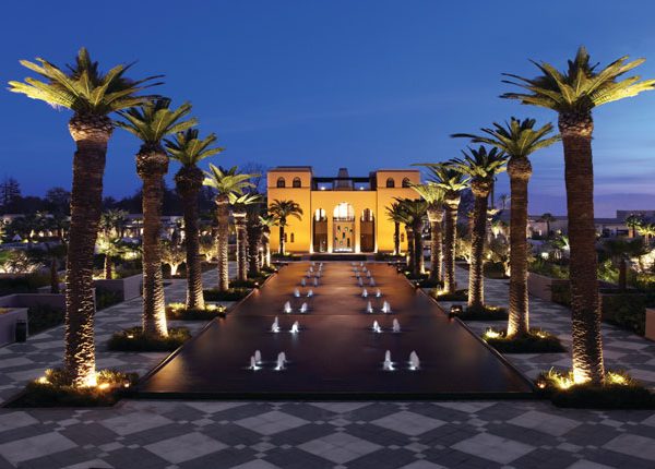 Exterior Night Time View of Four Seasons Marrakech in Morocco