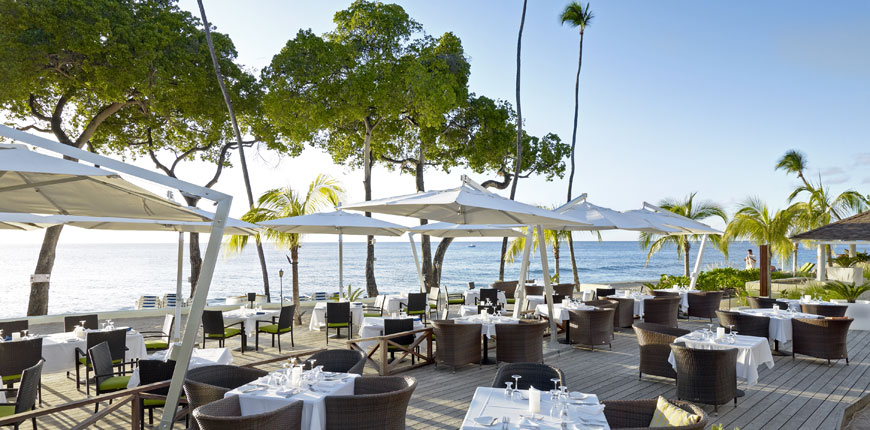 View of the dining overlooking the sea at Tamarind by Elegant Hotels Barbados