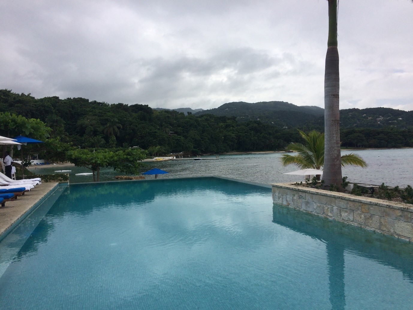 Infinity Pool at Round Hill Resort & Villas in Jamaica